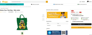 Recopilación de Bolsas desde Fnac por tan sólo 2€/2,99€