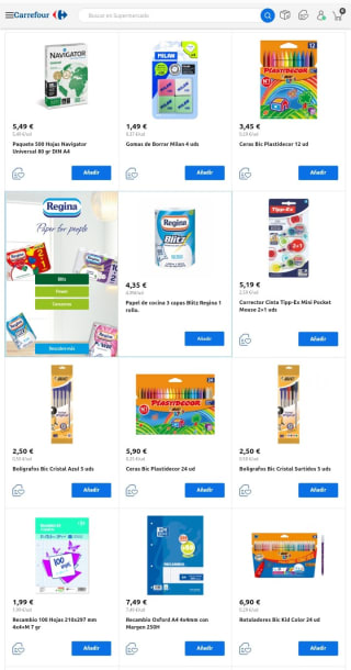 Las mejores Ofertas en Material Escolar desde Carrefour .