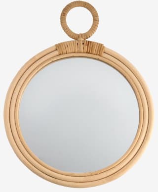 Rotan spiegel 27cm voor €8 bij de Hema