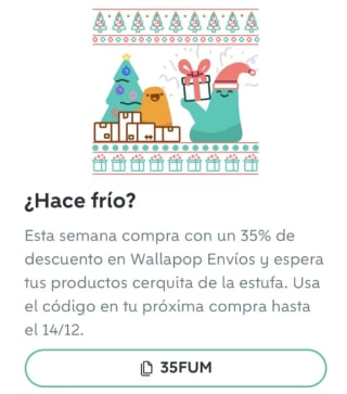 35% descuentos envíos Wallapop