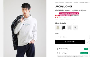 Jack & Jones Core Pacer Logo Print heren Hoodie voor €11,13 bij About You