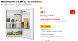 Siemens iQ100 KI21RNSE0 - Inbouwkoelkast voor €402 bij Bol