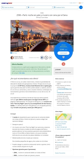 París noche en yate y crucero por el Sena.