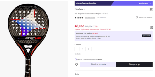 Pala de pádel Star Vie Titania Kepler 2.0 2023 por 48,95€ (cuenta nueva por 36,95€)