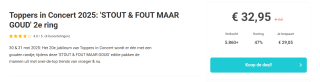 Tickets voor Toppers in Concert 2025: 'STOUT & FOUT MAAR GOUD' 2e ring voor €32,95 via Tripper
