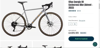 Vitus Energie VR Gravel Cyclocross Bike for £499.99 at Wiggle