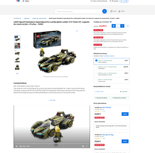 LEGO Speed Champions Superdeportivo Lamborghini Lambo V12 Vision GT por solo 16,79€
