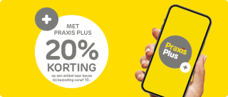 20% korting op 1 artikel naar keuze met Praxis Plus