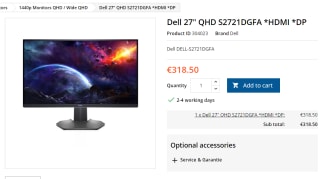 Dell S2721DGFA 27" QHD 165Hz IPS monitor voor €318,50 bij Micro-mail