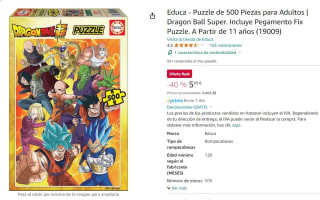 Puzzle de 500 Piezas para Adultos | Dragon Ball Super marca Educa por 5,69€