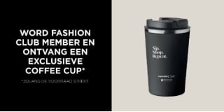 Gratis refill coffee cup voor gratis koffie bij Coffee Company bij Batavia Stad Lelystad bij inschrijven als Fashion Club Member