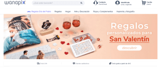 San Valentín Código Descuento 10% regalos personalizados en Wanapix