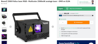 BeamZ 2500 Pollux laser RGB - Multicolor 2500mW analoge laser voor €484