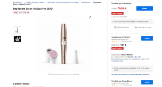 Depiladora Braun FacEspa Pro SE921 por 79,90€