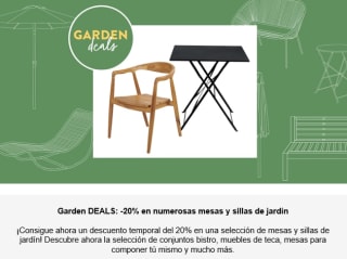 20% dto en artículos para el jardín