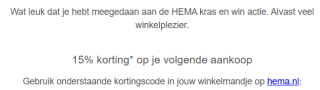 Altijd prijs! Kras en zie welke prijs jij hebt gewonnen bij HEMA