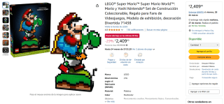 LEGO Super Mario World: Mario y Yoshi por $2,409 | Descuento Amazon