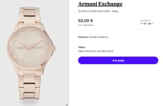 Reloj para Mujer Armani Exchange QUARTZ HAND WATCHES por 62€
