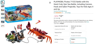 Playmobil Strijd tegen de gigantische krab (71532) voor €12,49 bij Amazon Spanje