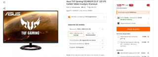 Monitor Asus TUF Gaming VG249Q1R 23.8" LED IPS FullHD 165Hz por 100,99€