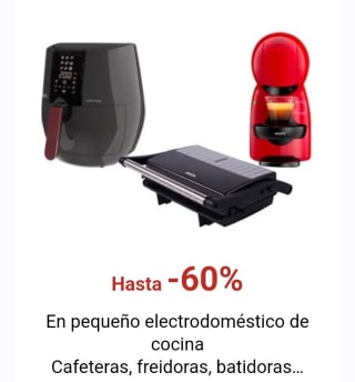 Hasta -60% de Descuento en pequeño electrodoméstico de cocina desde Carrefour.
