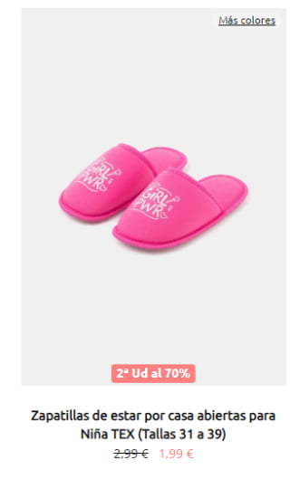 2 zapatillas de estar en casa por 2,59€