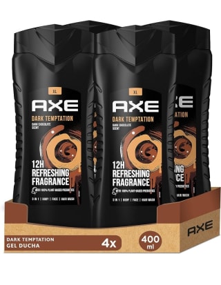 Pack de 4×400ml Axe Dark Temptation Gel por 7,39€