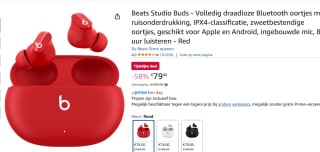 Beats Studio Buds - Draadloze ruisonderdrukkende oortjes voor €79 bij Amazon