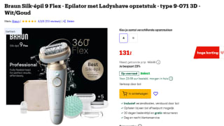Braun Silk-épil 9 Flex, 9-071 3D, epilator voor dames voor €131 bij Bol