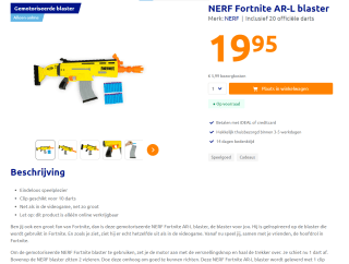 NERF Fortnite AR-L blaster voor €19,95 bij Action
