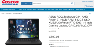 ASUS ROG Zephyrus G14 14" Gaming Laptop – £899.98