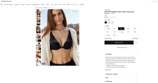 Sujetador INTUITIVE halter relleno encaje negro por solo 7,99€