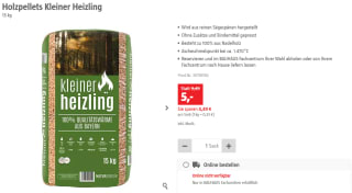 15kg hout pellets voor €5 bij Bauhaus