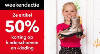 2e artikel 50% korting op Kinderschoenen en -kleding bij Scapino