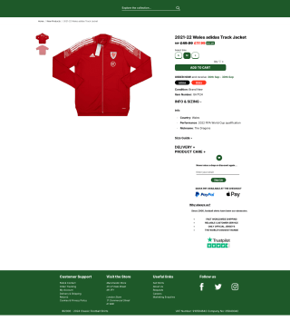 Chaqueta Adidas deportiva Gales 2021-22 por solo 18,89€