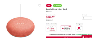 Google Home Mini Coral por $519