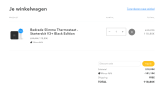 Tado Starterskit V3+ Black Edition voor €118,80 bij Tado