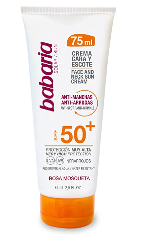 Babaria - Crema Solar Facial SPF50+ Antimanchas por 3.50€