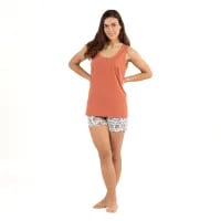 2ud Pijama Corto de Mujer 100% Algodón Tramas por 10,49€