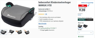 Bebeconfort kinderstoelverhoger MANGA I-FIX voor €11,99 bij Lidl