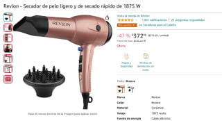 Revlon Secador de Pelo por $751.64 en Amazon