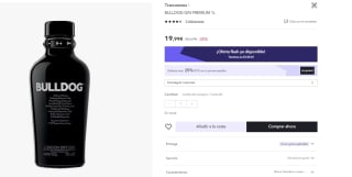 Bulldog London Dry Gin 40% Vol. 1L por 14.99€