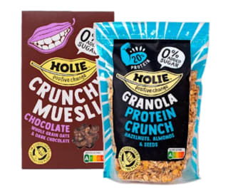 Hollie varianten ontbijtgranen 2 voor €5,99 bij de Plus