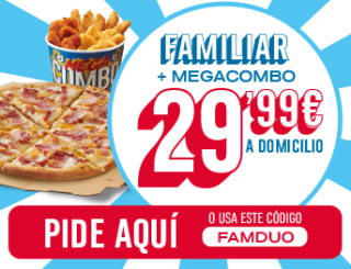Familiar + Megacombo a domicilio por 29,99€ con este código
