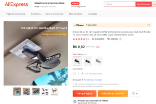 Porta óculos de sol para carros - R$ 8,82