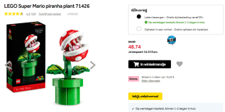 LEGO Super Mario Piranha plant voor €48,74 bij Intertoys