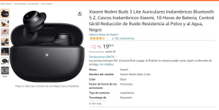 Auriculares Xiaomi Redmi Buds 3 Lite por 19.96€