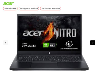 Portátil gaming Acer Nitro V 15 ANV15-41 15.6" Full HD IPS, AMD Ryzen 7 7735HS 16GB RAM 512GB SSD GeForce RTX 3050 por 594,15€
