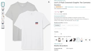 2 camisetas Levi's Crewneck Graphic Tee Hombre por 19,50€