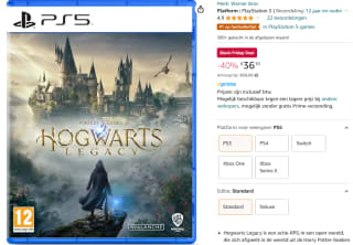 Hogwarts Legacy PS5 voor €36,10 bij Amazon.nl